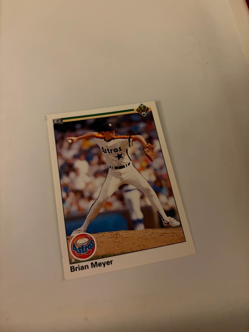 1990 upper deck Brian Meyer Astro’s baseball card